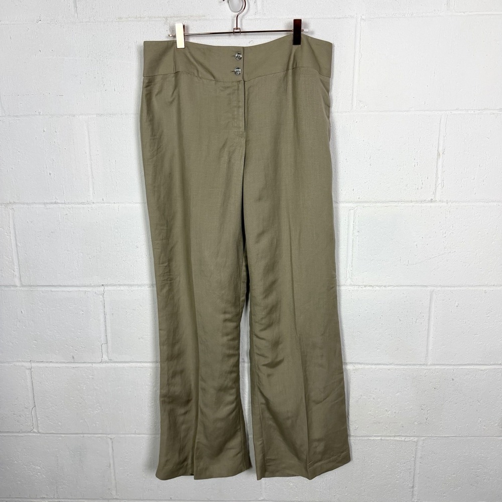 East 5th NWOT Linen Blend Trouser Pants Size 14P Straight Leg Capsule Office